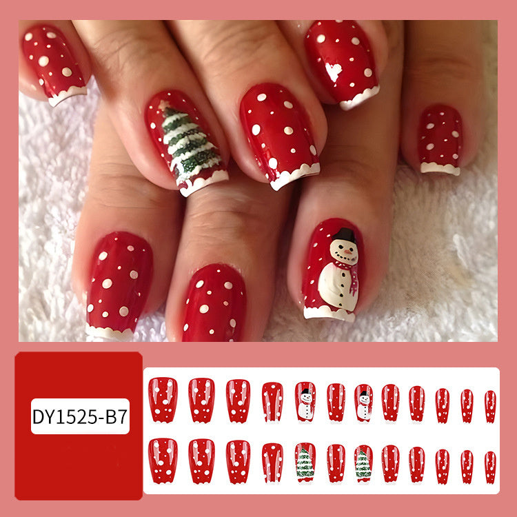 24 pcs Christmas False Nails for Parties, Dances or Holiday Wear