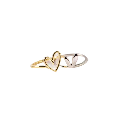 Irregular Heart Shape 925 Sterling Silver Ring