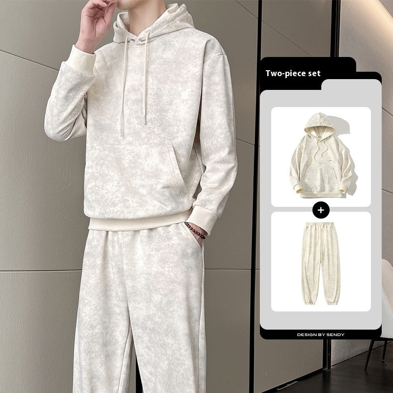 Men's Casual Hooded Sweat Suit Set