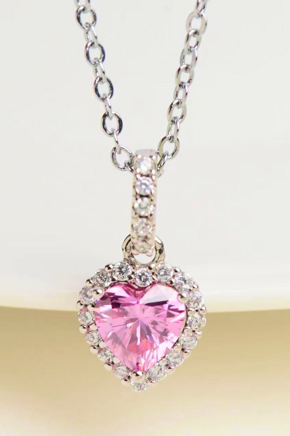 Heart Pendant Necklace - 1 Carat Moissanite