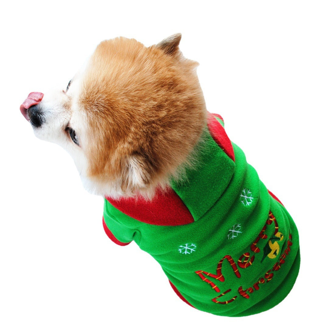 Pet Puppy Christmas Style, Thick, Hooded, Fluffy Jacket