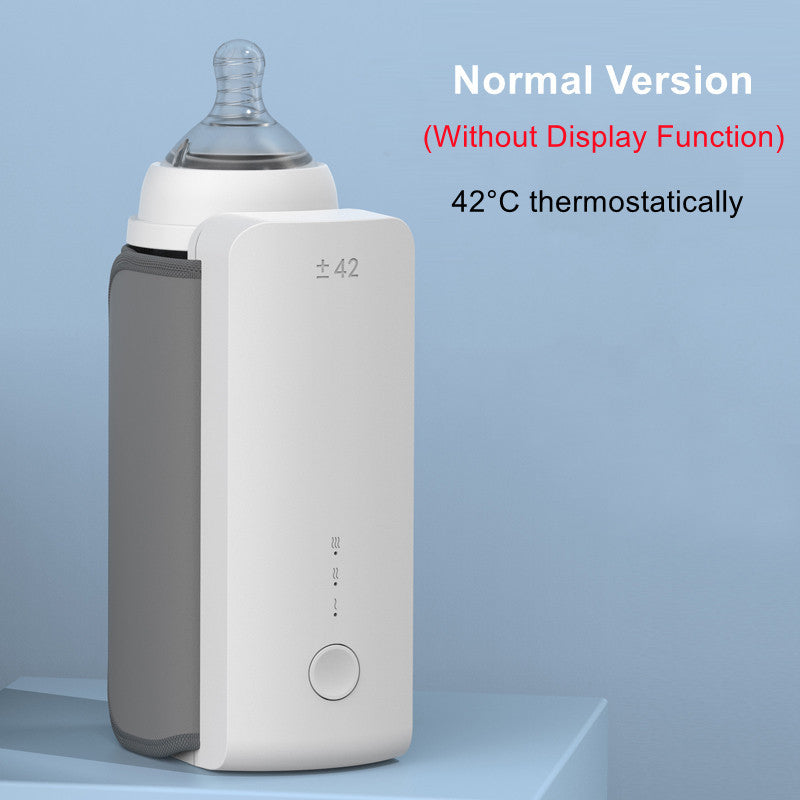 Baby Bottle Warmer with a Universal Bottle Insulation Sleeve - Portable, Wireless & Rechargeable