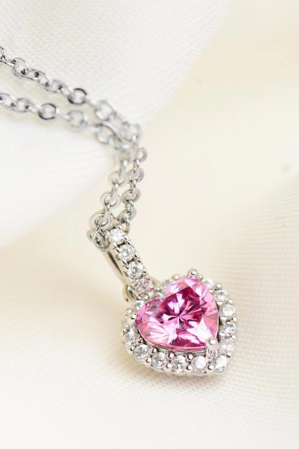 Heart Pendant Necklace - 1 Carat Moissanite