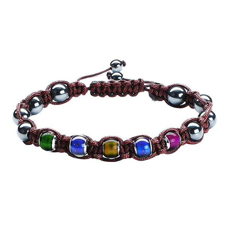 Temperature Sensitive, Color Changing, Beaded Woven Bracelet