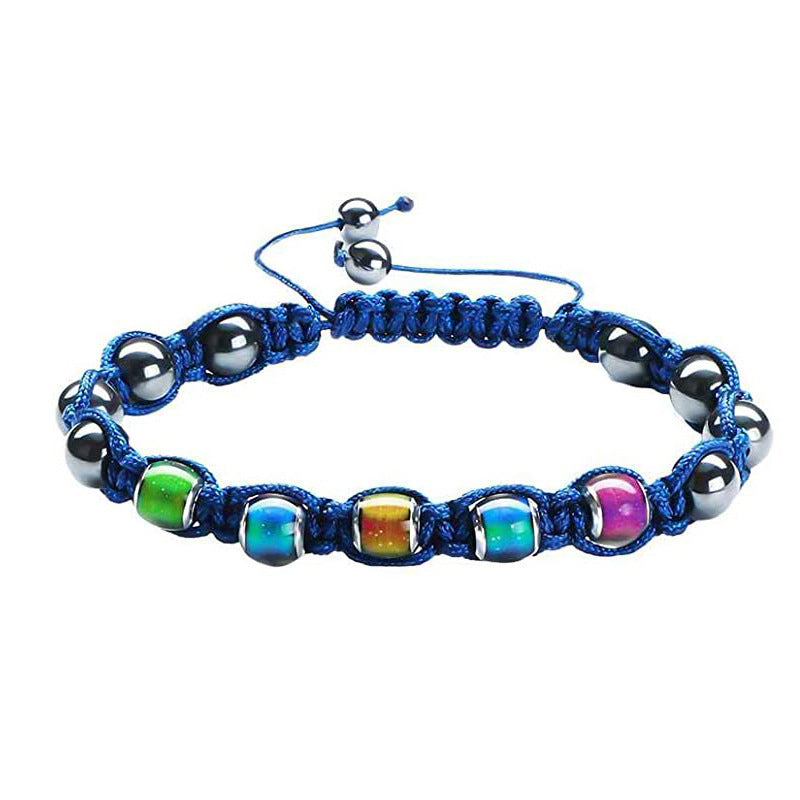 Temperature Sensitive, Color Changing, Beaded Woven Bracelet