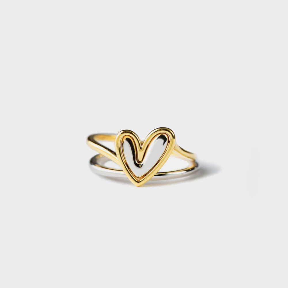 Irregular Heart Shape 925 Sterling Silver Ring