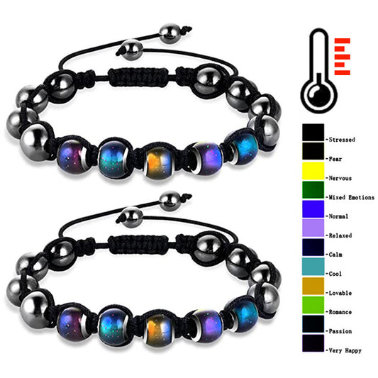 Temperature Sensitive, Color Changing, Beaded Woven Bracelet