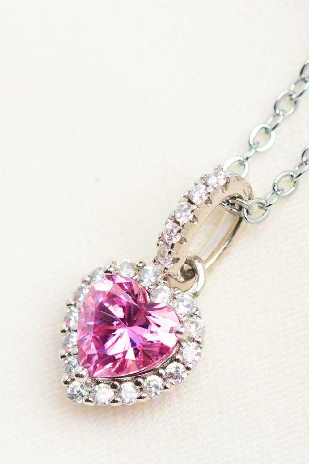 Heart Pendant Necklace - 1 Carat Moissanite