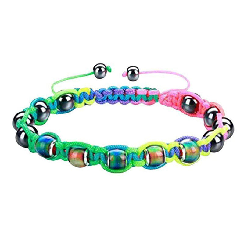 Temperature Sensitive, Color Changing, Beaded Woven Bracelet